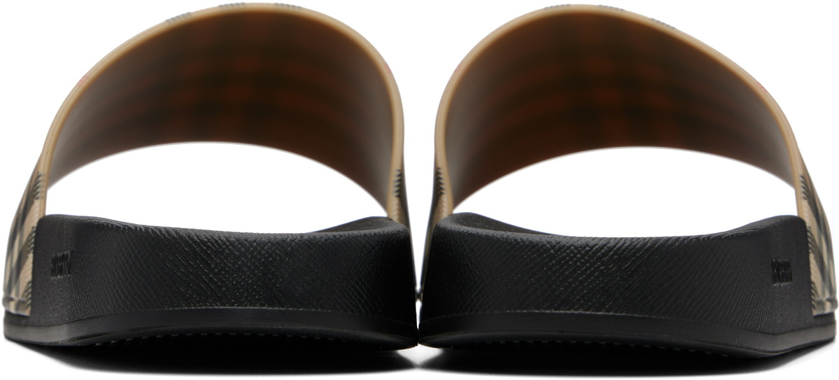 Burberry Beige Check Slides