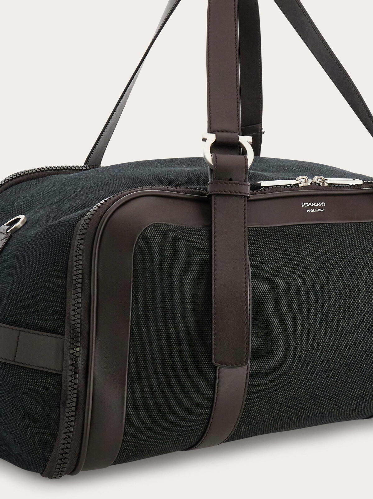 Ferragamo Mens Foldable weekend bag in Green