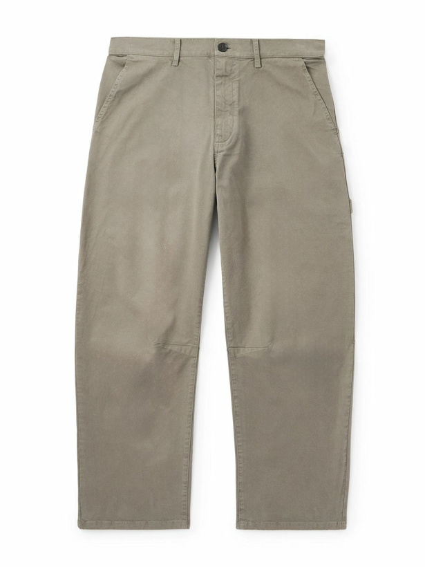 Photo: Nili Lotan - Carpenter Straight-Leg Cropped Cotton-Blend Twill Trousers - Brown