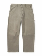Nili Lotan - Carpenter Straight-Leg Cropped Cotton-Blend Twill Trousers - Brown