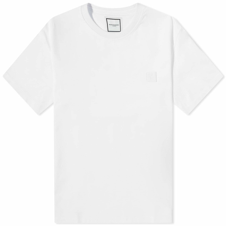Photo: Wooyoungmi Men's Beaded Back Logo T-Shirt in White
