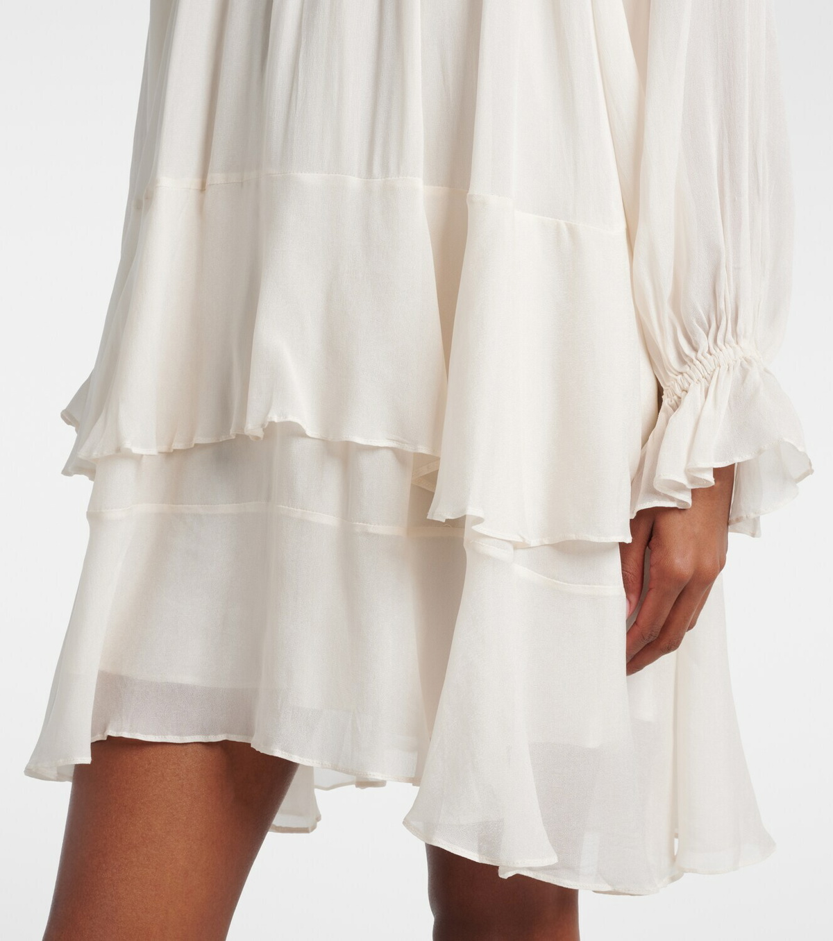 Poupette St Barth Dina ruffled chiffon minidress