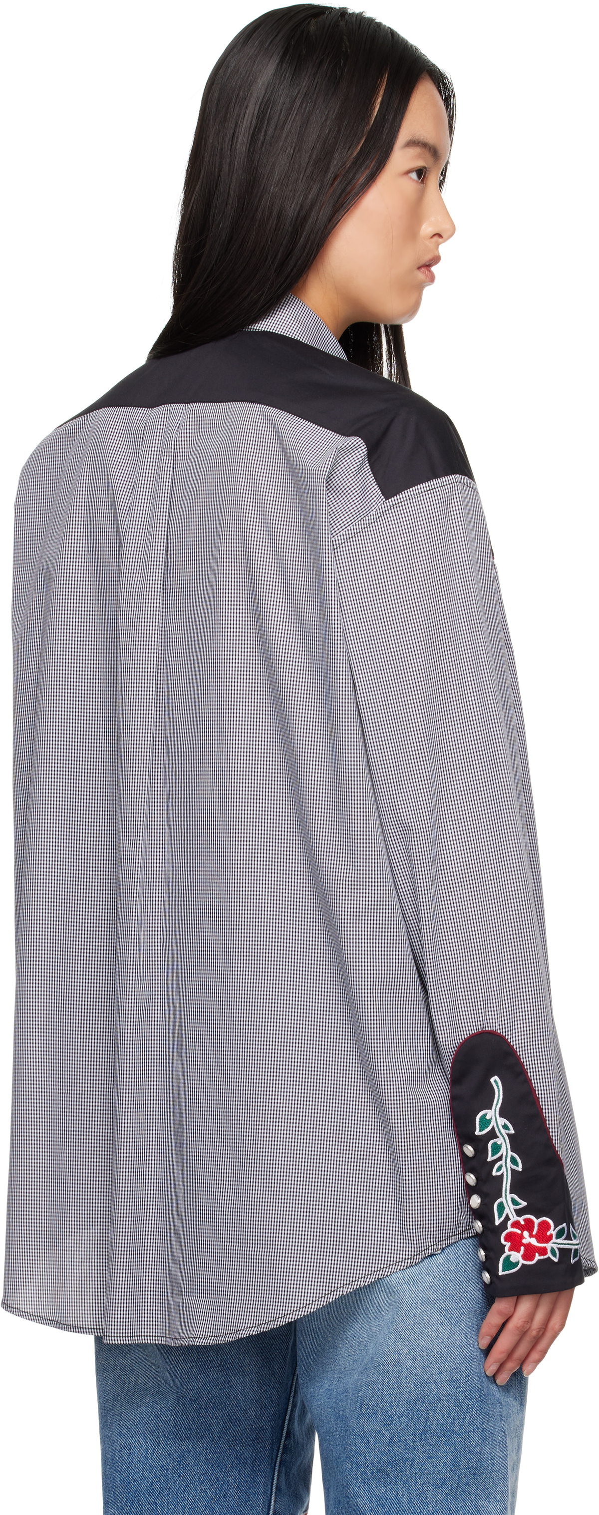 Molly Goddard Gray & Black Meredith Shirt