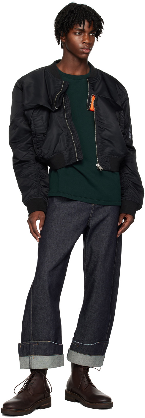 Marina Yee Green Tuck Sweatshirt