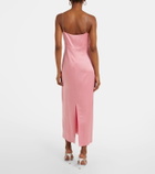 Blumarine Envers embellished satin midi dress