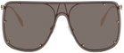 Alexander McQueen Gold & Black Skull Mask Sunglasses