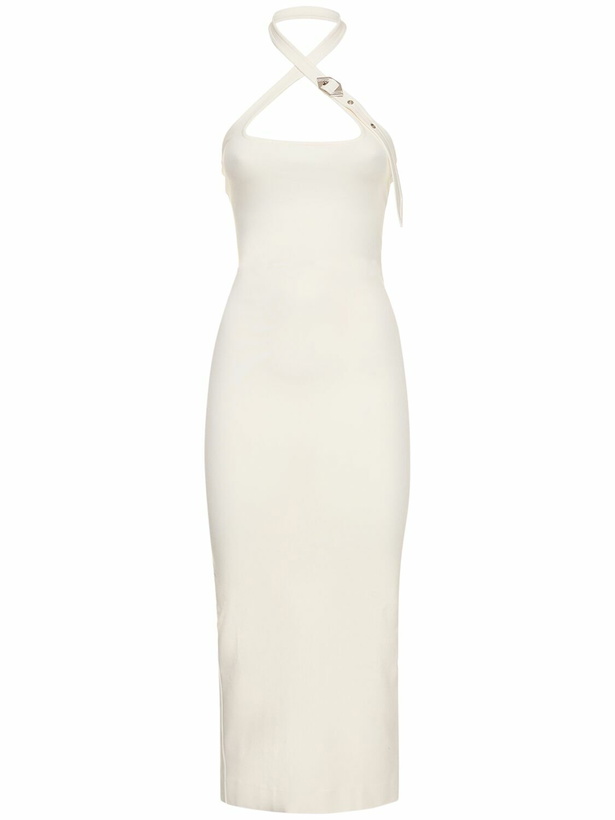 Photo: THE ATTICO - Compact Jersey Crisscross Midi Dress