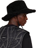 Bally Black Shearling Cowboy Hat