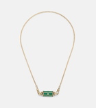 Marie Lichtenberg Baby Locket 18kt gold pendant necklace with malachite and diamonds