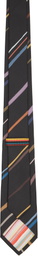 Paul Smith Gray Diagonal 'Painted Stripe' Tie