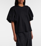Noir Kei Ninomiya Puff-sleeve cotton jersey T-shirt