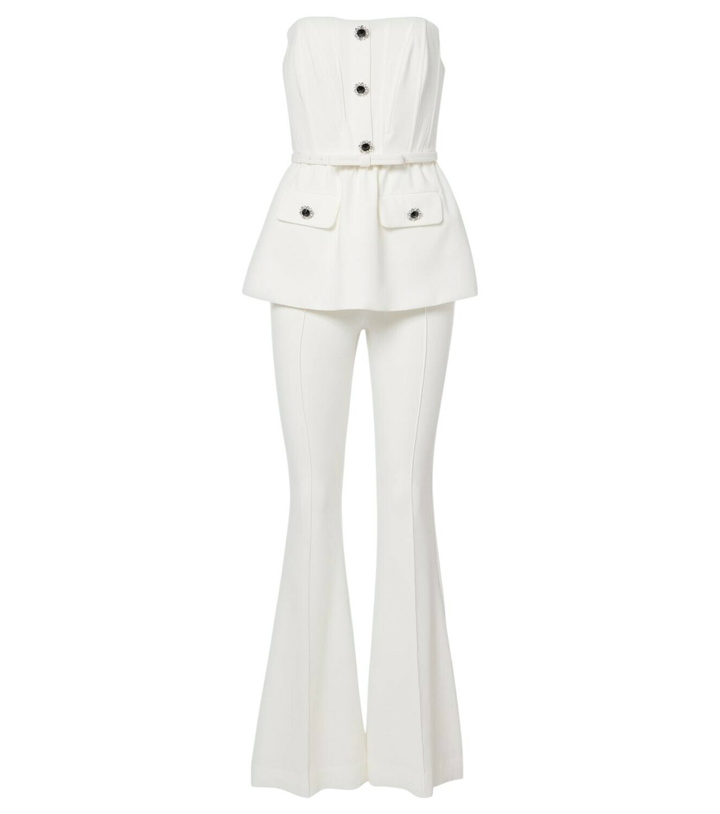 Photo: Self-Portrait Strapless crêpe jumpsuit