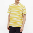 Folk Men's Hazy Stripe T-Shirt in Gold