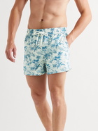 Atalaye - Carsyl Mid-Length Printed Recycled Swim Shorts - Blue