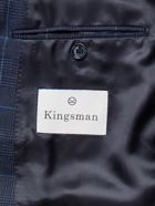 Kingsman - Double-Breasted Prince of Wales Checked Wool-Blend Blazer - Blue