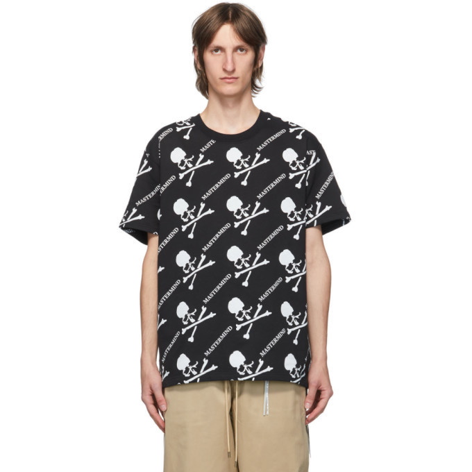 Photo: mastermind WORLD Black Logo Pattern T-Shirt