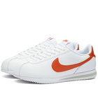 Nike Men's Cortez Sneakers in White/Campfire Orange