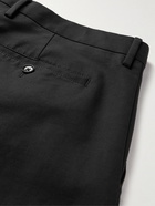 NN07 - Bill Tapered Cropped Pleated Stretch-Cotton Trousers - Black