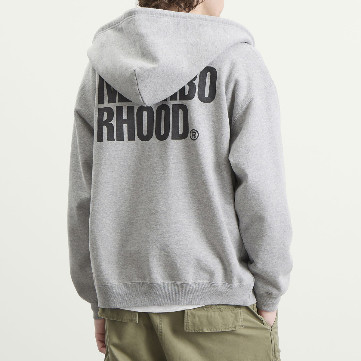 Neighborhood Men's Classic Logo Zip Hoodie in Gray Neighborhood