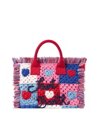 MC2 Saint Barth Colette Handbag With Crochet Heart Patches