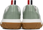 Thom Browne Green Cable Knit Court Low-Top Sneakers