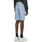 Balenciaga Blue Denim Shorts