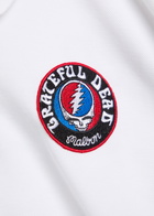 Malbon Grateful Dead Printed Fine-knit Polo Shirt White