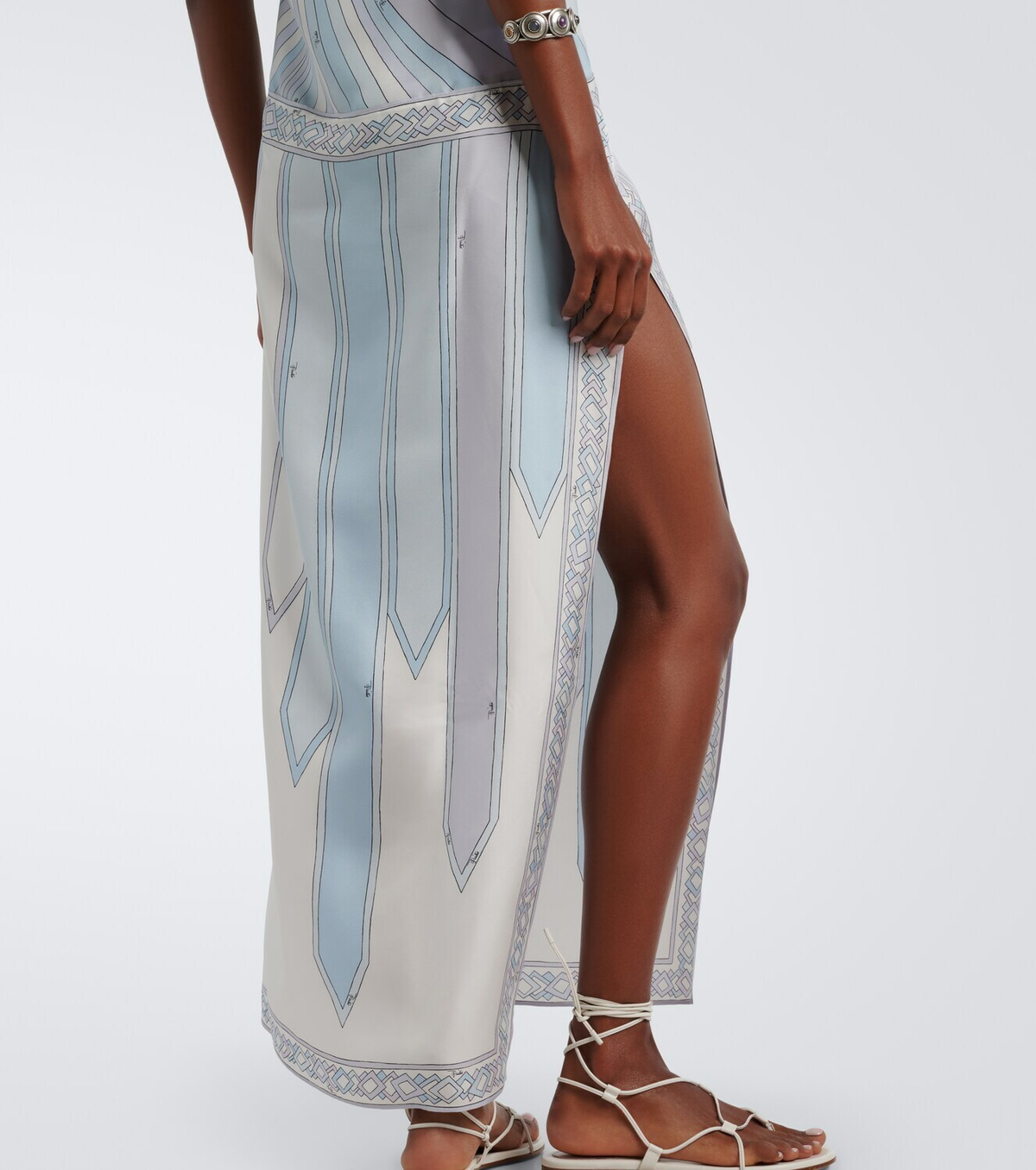 Pucci Iride one-shoulder silk twill gown
