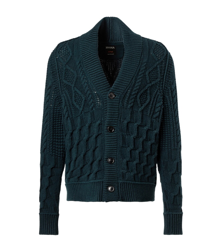 Photo: Zegna Cable-knit cashmere cardigan
