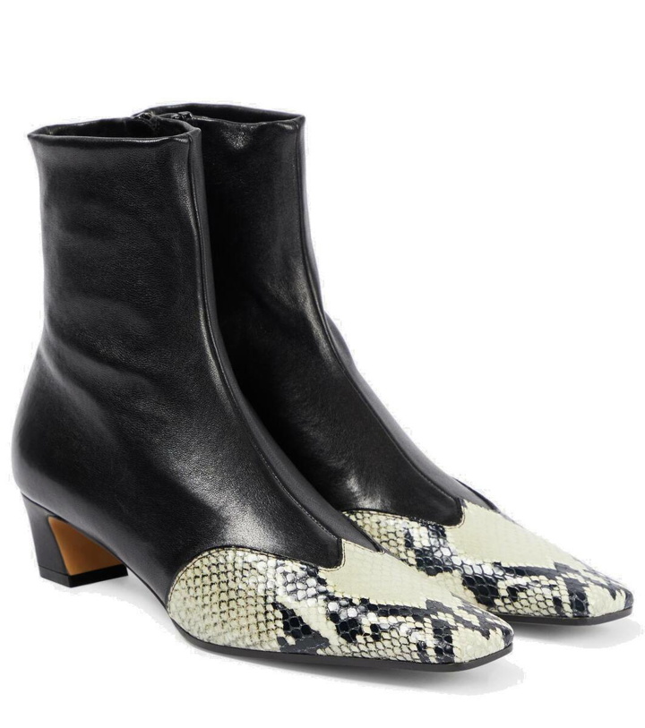 Photo: Khaite Dallas leather ankle boots