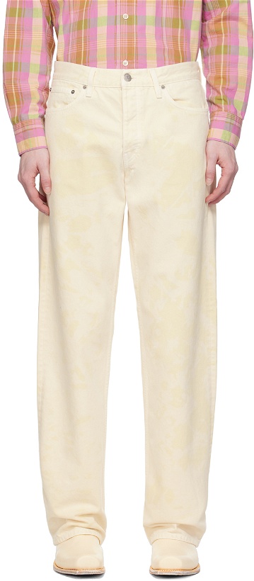 Photo: Sunflower Off-White Loose-Fit Jeans