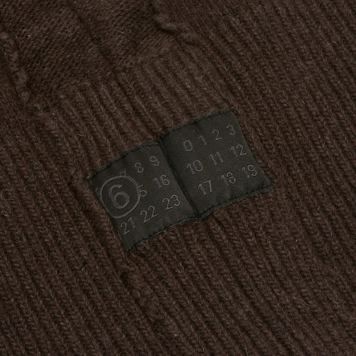 MM6 Maison Margiela Women's Knitted Balaclava Hood in Brown
