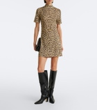Rixo Kylie leopard-print wool sweater dress