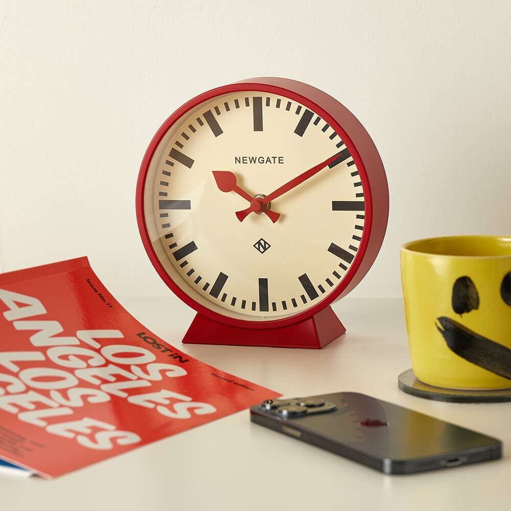 Newgate Clocks Men's Railway Mantel Clock in Red Newgate Clocks