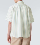 Acne Studios Striped cotton bowling shirt