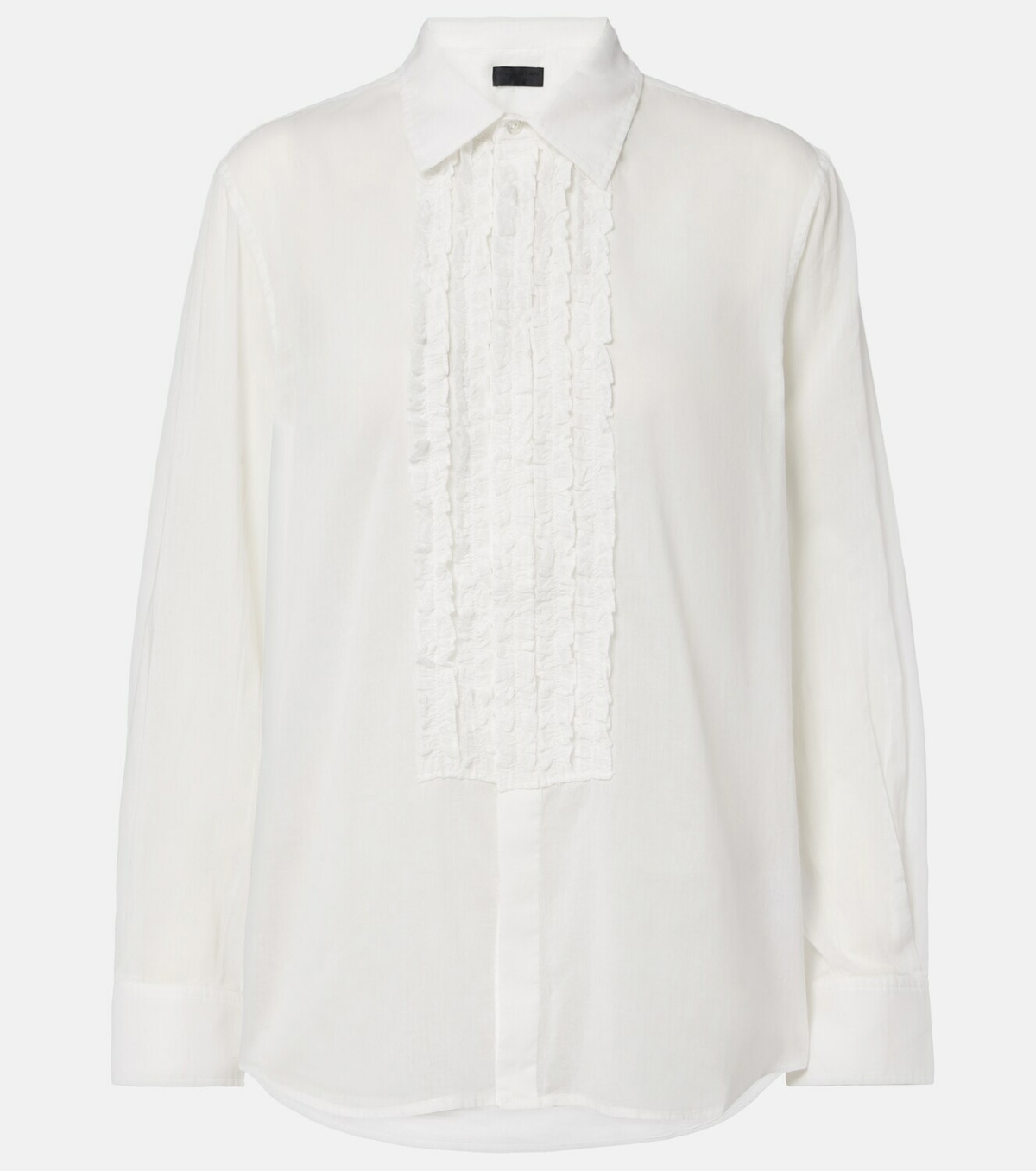 Nili Lotan Nathael ruffled cotton poplin shirt