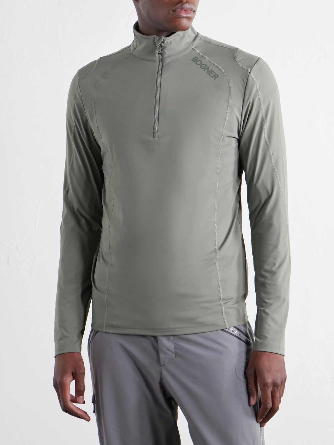 BOGNER - Harry Stretch-Jersey Half-Zip Ski Mid-Layer - Green