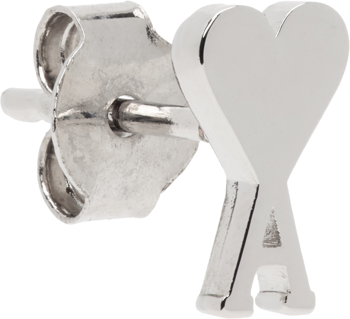 AMI PARIS/ AMI DE COEUR ピアス 片耳 シルバー AMI Paris Silver Brass Ami de Coeur Single Stud Earring AMI