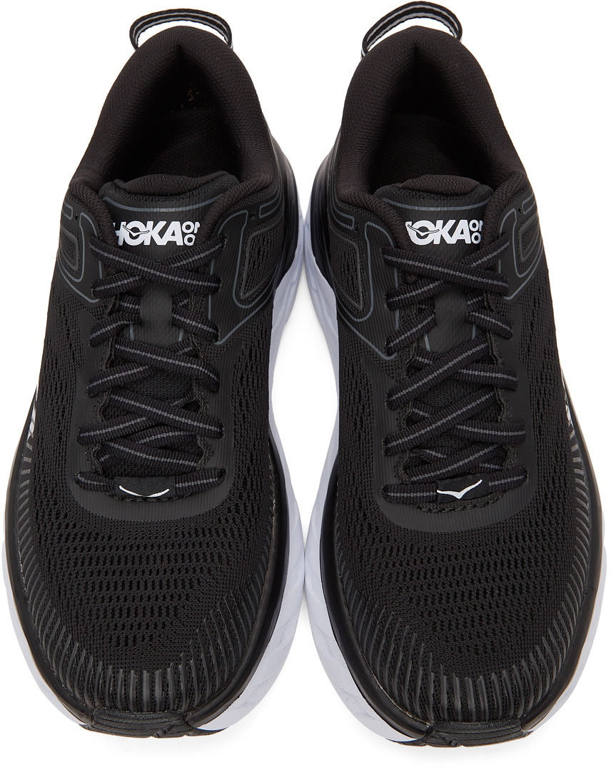 Hoka One One Black & White Bondi 7 Sneakers Hoka One One