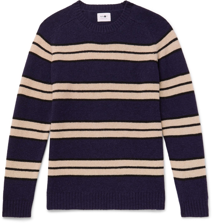 Photo: NN07 - Nathan Striped Wool Sweater - Multi