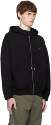 Maison Kitsuné Black Bold Fox Head Patch Fullzip Oversize Hoodie