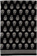 Alexander McQueen Black & White Skull Biker Towel