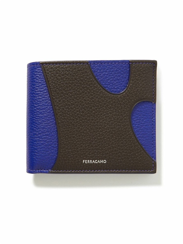 Photo: FERRAGAMO - Logo-Print Paneled Full-Grain Leather Billfold Wallet