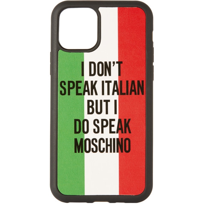 Photo: Moschino Black Italian Slogan iPhone 11 Pro Case