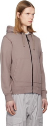 Stone Island Purple 6100061 Organic Cotton Fleece Hoodie