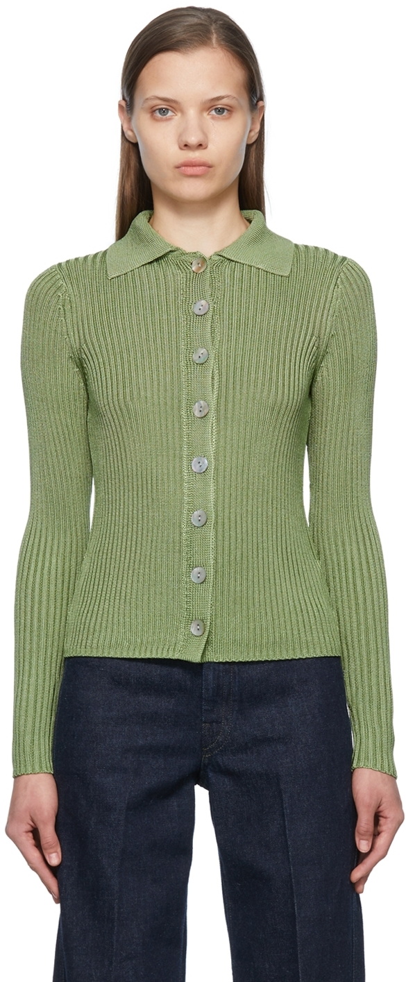 Vince Green Organic Cotton Cardigan Vince