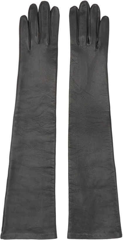 Photo: Dries Van Noten Gray Soft Leather Gloves