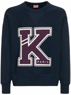 KENZO PARIS - College Print Cotton Molleton Sweatshirt