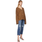 Toteme Brown Ribbed Vinci Cardigan