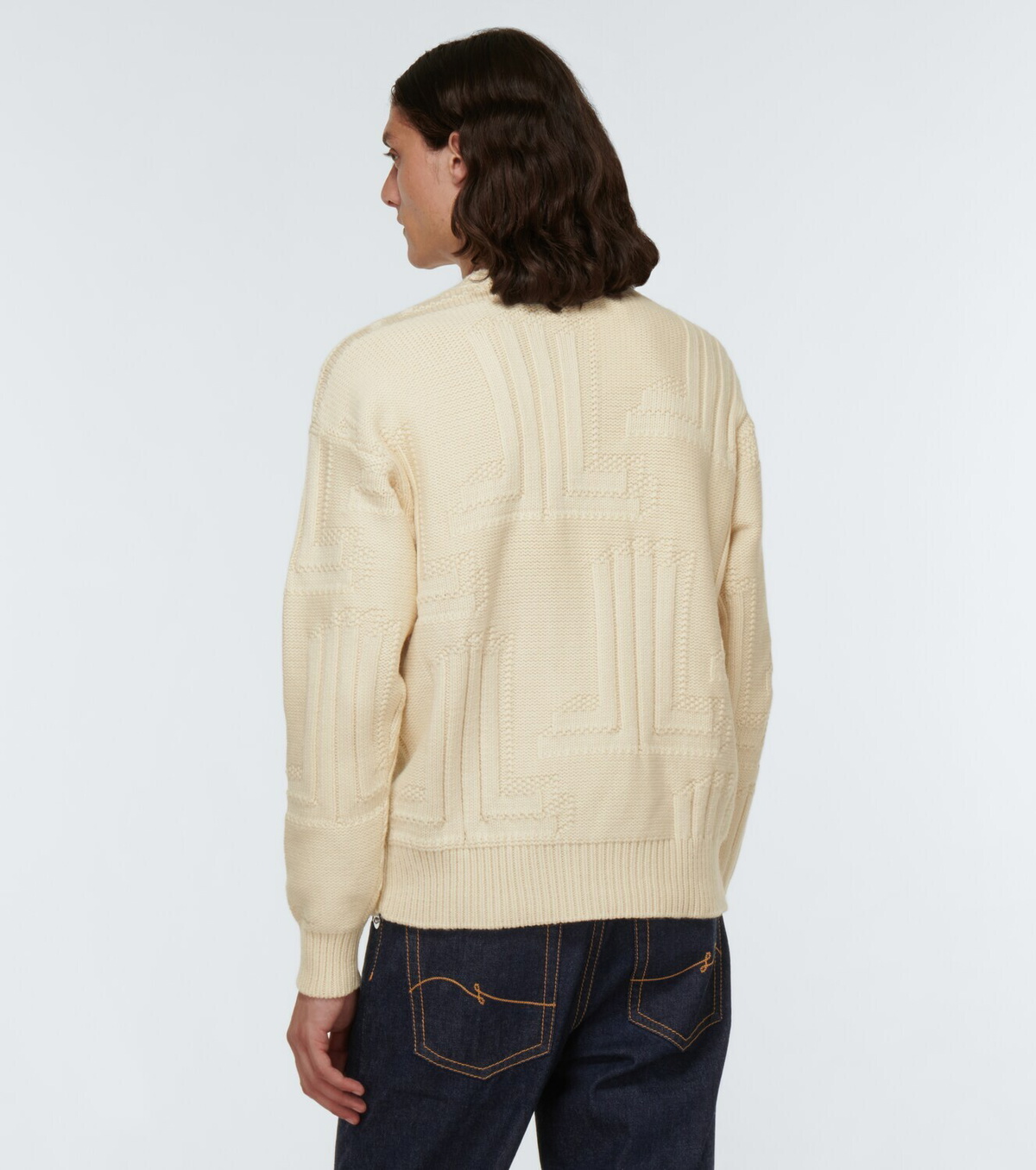 Jacquard wool sweater